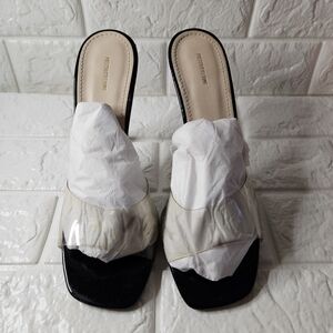 Prettylittlething Black Clear Heels Women Size 8